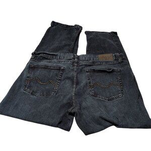Urban Star Jeans Dark Wash Straight 5 Pocket Design Denim Pants, Design Pockets